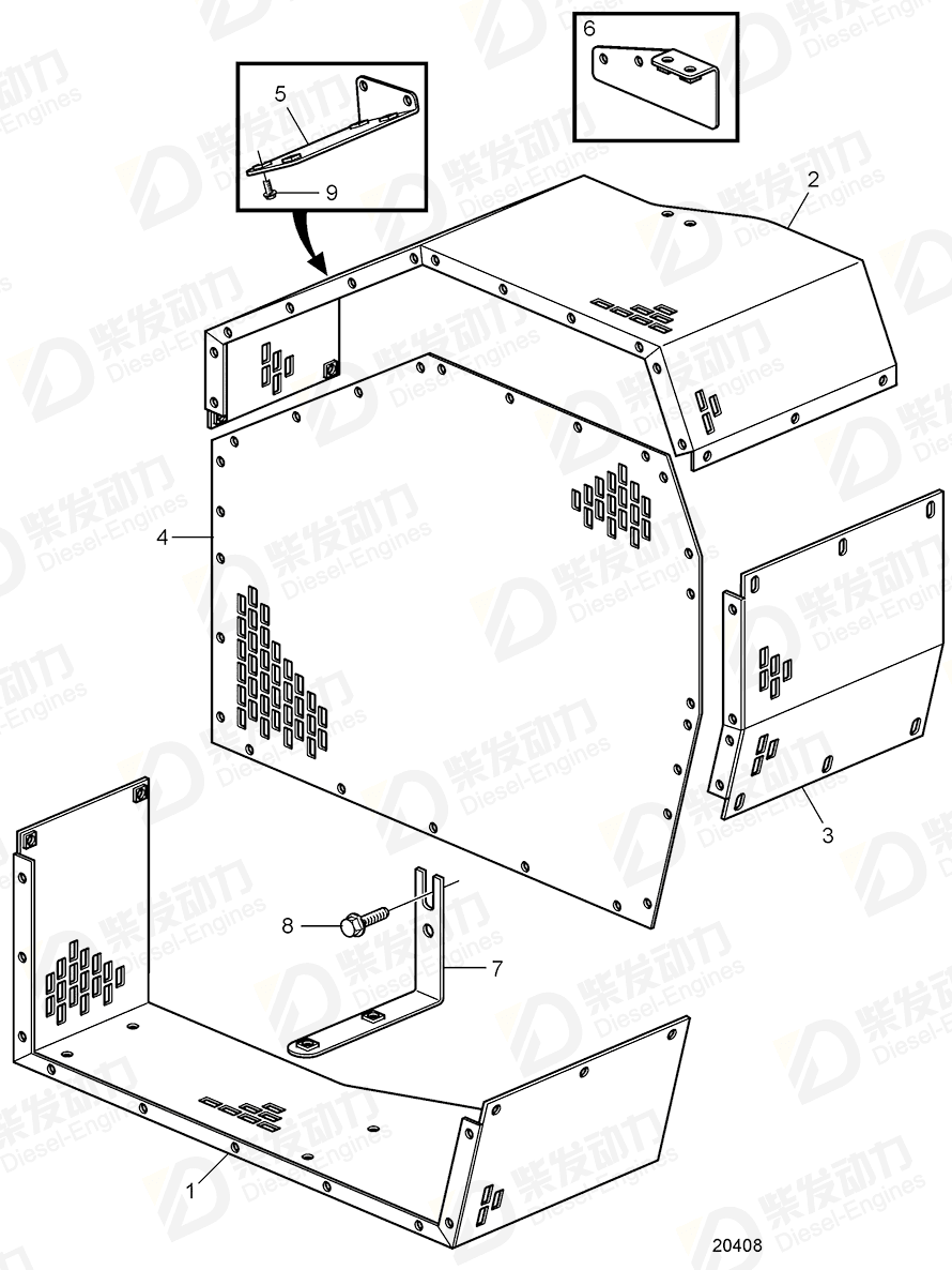 VOLVO Bracket 3836319 Drawing